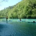 Soča relax by cliffs